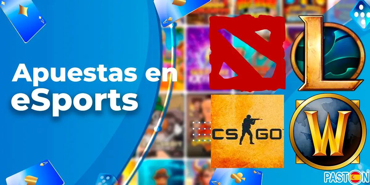 Apuestas en eSports con mercados en vivo para Dota 2, CS2, StarCraft y LoL